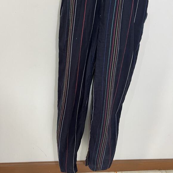 Dolan Anthropologie Hipster Boho Rainbow Striped Halter Jumpsuit Romper USA Made - Picture 9 of 14
